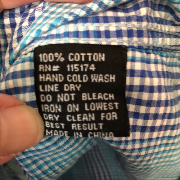 MMXIV plaid shirt Men's XL two tone blue 100% cotton business casual button up - Picture 7 of 10